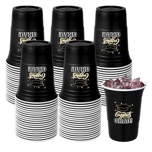 Black Graduation Cups 16 oz
